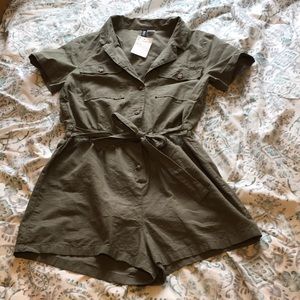 NWT H&M Army Green Romper